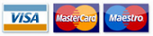 We accept all major credit and debit cards